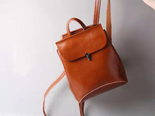 Load image into Gallery viewer, Classic Button Convertible Leather Backpack Bag School Purse for Women
