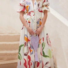 Load image into Gallery viewer, V-Neck Floral Maxi Dress
