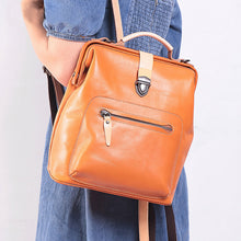 Load image into Gallery viewer, Leather Backpack Women
