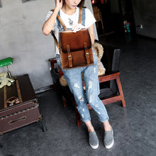 Load image into Gallery viewer, Vintage Womens Brown Leather Backpack Purse Cool Backpacks For Women

