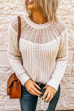 Load image into Gallery viewer, Beige Hollow Out Sweater
