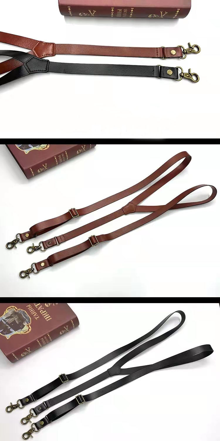 Brown Leather Suspenders Mens Suspenders Groomsmen Suspenders