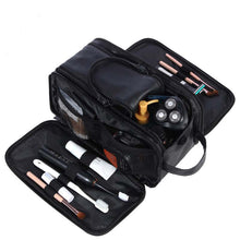 Load image into Gallery viewer, Groomsmen Gift Toiletry Bag, Vegan Leather Dopp Kit, Water-Resistant Bathroom Toiletries Organizer, PU Leather Cosmetic Bags, Christmas Gift
