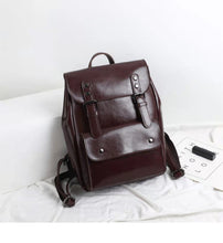 Load image into Gallery viewer, Brown Leather Backpack for Women Men
