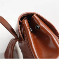 Load image into Gallery viewer, Brown Leather Backpack for Women Men
