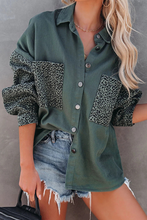 Load image into Gallery viewer, Spice It Up Contrast Leopard Denim Jacket
