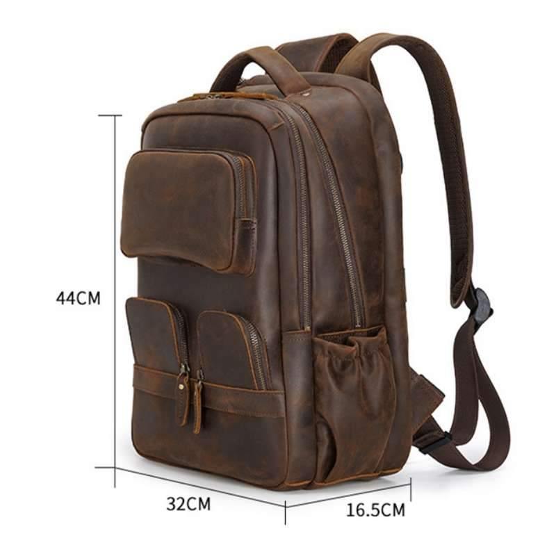Houston Full Grain Leather Backpack