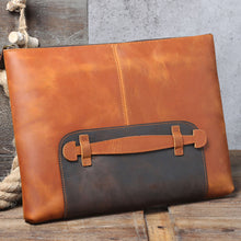 Load image into Gallery viewer, Groomsmen Gift Leather Laptop Bag Clutch
