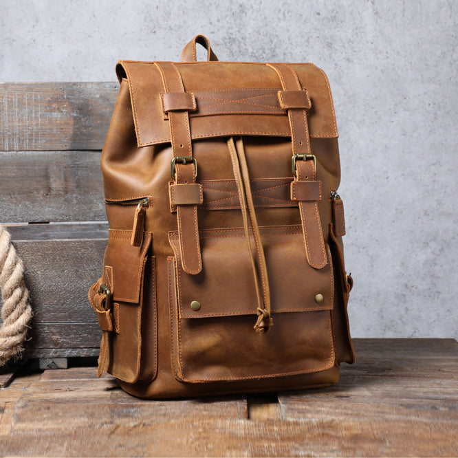 Leather Travel Backpack