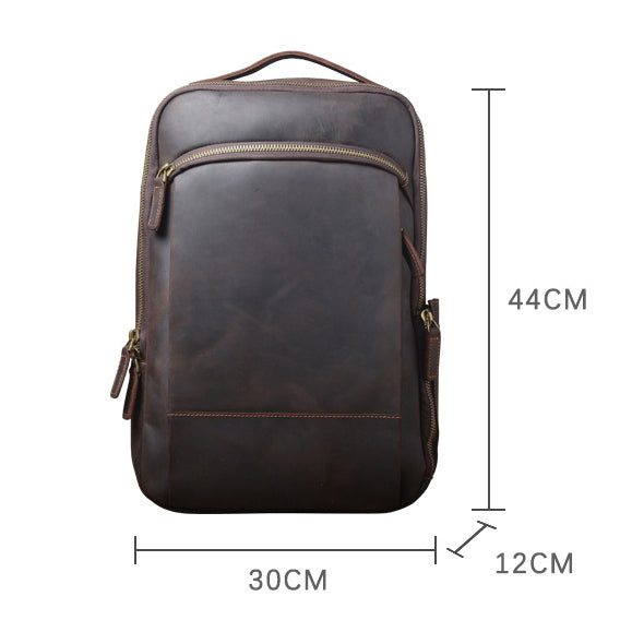 Full Grain Leather Bag Travel Backpack