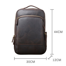 Load image into Gallery viewer, Full Grain Leather Bag Travel Backpack
