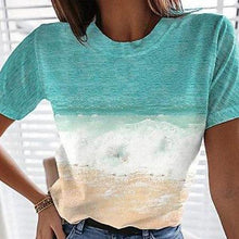 Load image into Gallery viewer, Blue Print  Short Sleeve Top
