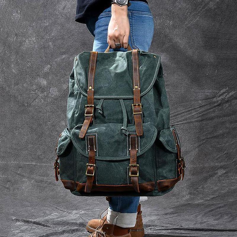 Jamie Waxed Canvas Rucksack