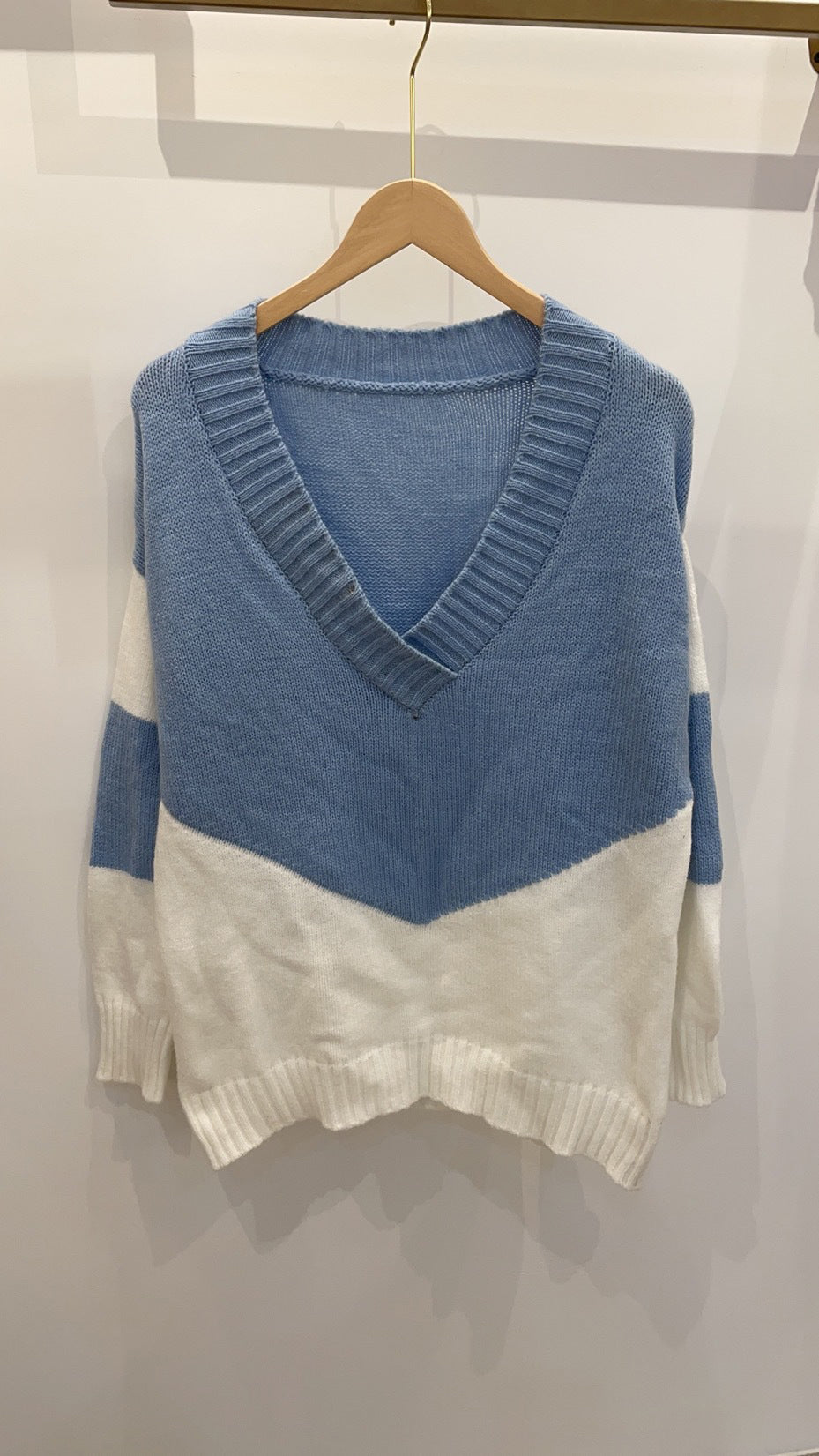 Color Block Long Sleeve Sweater