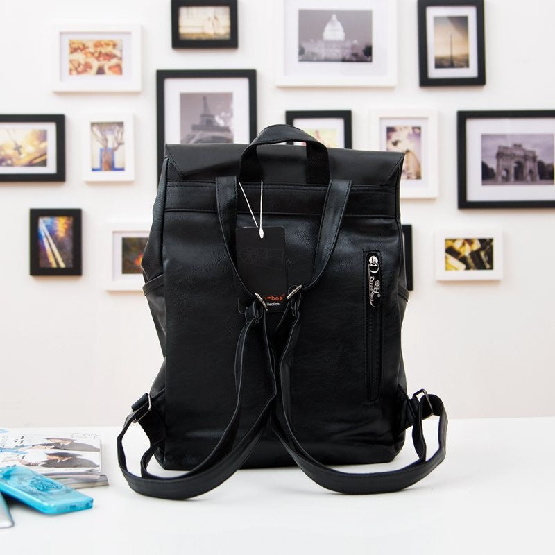 Genuine Leather Backpack Vintage Laptop Bookbag