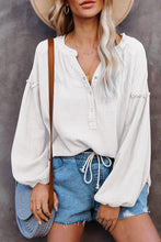 Load image into Gallery viewer, White Buttons Long Sleeve Blouse
