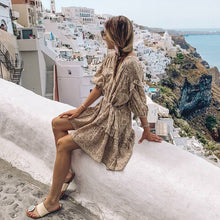 Load image into Gallery viewer, Print Sleeves Loose Mini Dress
