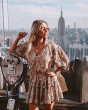Load image into Gallery viewer, Print Sleeves Loose Mini Dress
