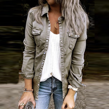 Load image into Gallery viewer, Trendy Lapel Neck Buttons Boho Jacket
