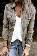 Load image into Gallery viewer, Trendy Lapel Neck Buttons Boho Jacket
