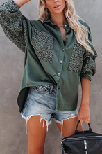 Load image into Gallery viewer, Spice It Up Contrast Leopard Denim Jacket
