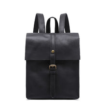Load image into Gallery viewer, Black Leather Backpack for women
