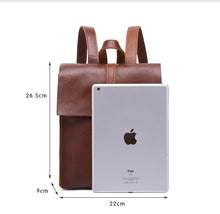 Load image into Gallery viewer, Black Leather Backpack for women
