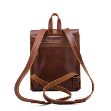 Load image into Gallery viewer, Black Leather Backpack for women
