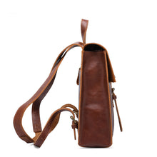 Load image into Gallery viewer, Black Leather Backpack for women
