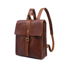 Load image into Gallery viewer, Black Leather Backpack for women
