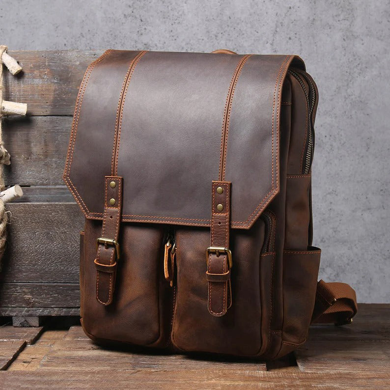 Handmade Full Grain Leather Backpack