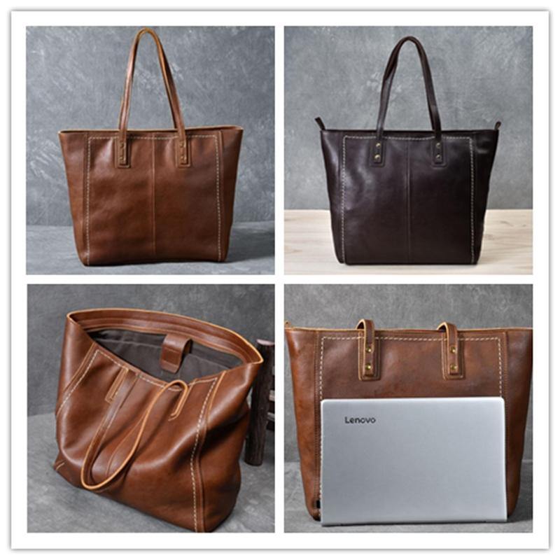 Classic Full Grain Leather Women's Tote Bag