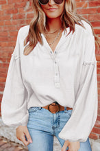 Load image into Gallery viewer, White Buttons Long Sleeve Blouse
