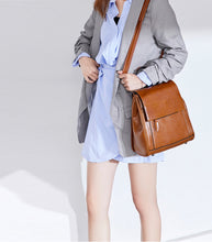 Load image into Gallery viewer, Coffee Handmade Leather Backpack
