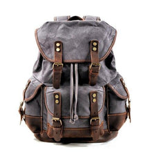 Load image into Gallery viewer, Vintage Canvas Backpack Waterproof Traveling Hiking Rucksack
