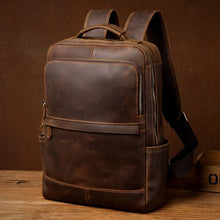Load image into Gallery viewer, Brown Leather Backpack
