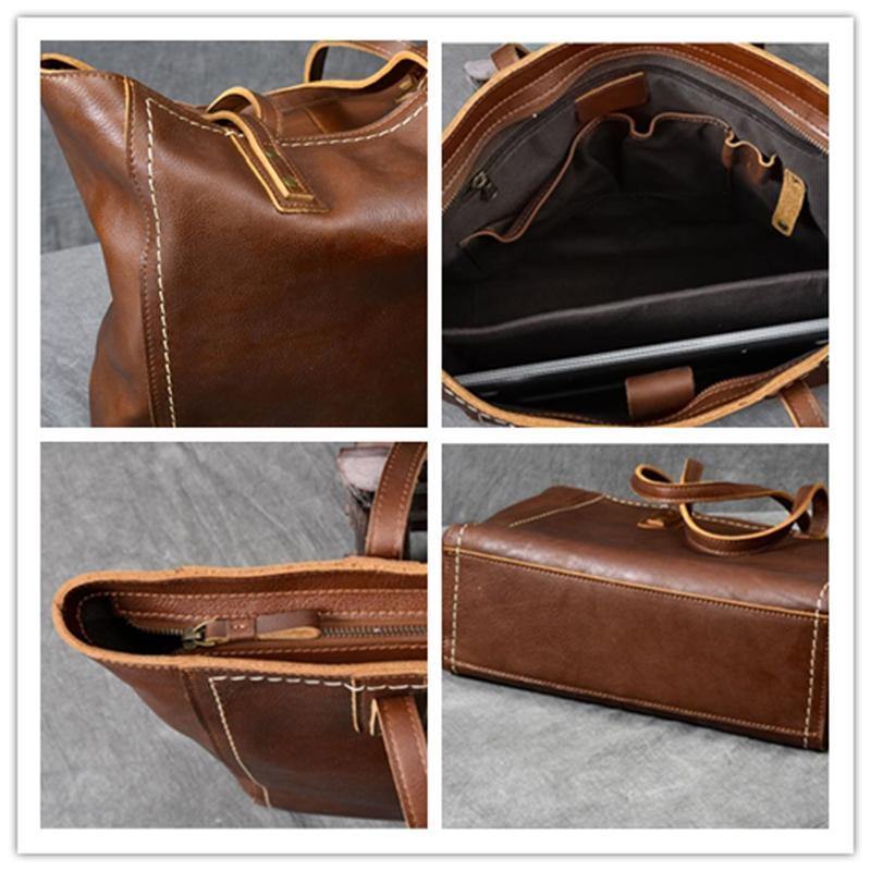 Classic Full Grain Leather Women's Tote Bag