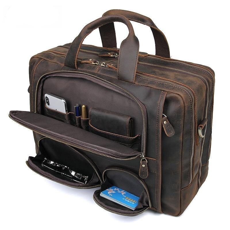 Phoenix Full Grain Leather Briefcase Bag