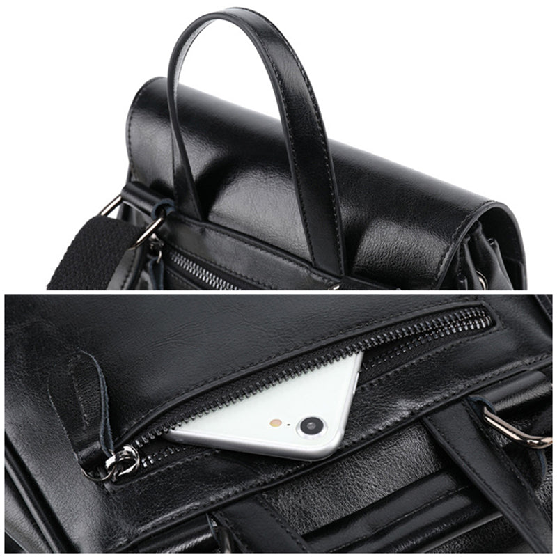 Top Grain Convertible Leather Backpack