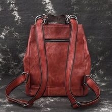 Load image into Gallery viewer, Boho Womens Genuine Leather Backpack Purse Small Shoulder Bag for Women
