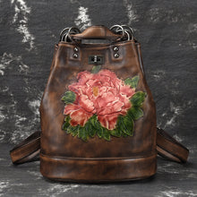 Load image into Gallery viewer, Boho Womens Genuine Leather Backpack Purse Small Shoulder Bag for Women
