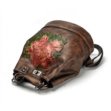 Load image into Gallery viewer, Boho Womens Genuine Leather Backpack Purse Small Shoulder Bag for Women
