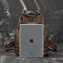 Load image into Gallery viewer, Boho Womens Genuine Leather Backpack Purse Small Shoulder Bag for Women
