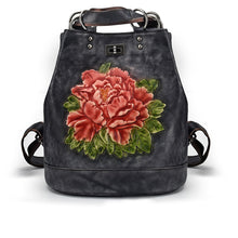 Load image into Gallery viewer, Boho Womens Genuine Leather Backpack Purse Small Shoulder Bag for Women
