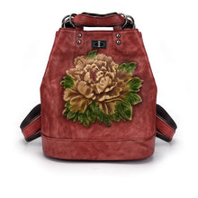 Load image into Gallery viewer, Boho Womens Genuine Leather Backpack Purse Small Shoulder Bag for Women

