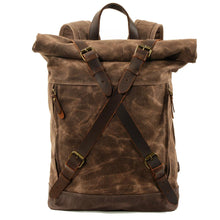 Load image into Gallery viewer, Canvas and Leather Backpack | OSLO
