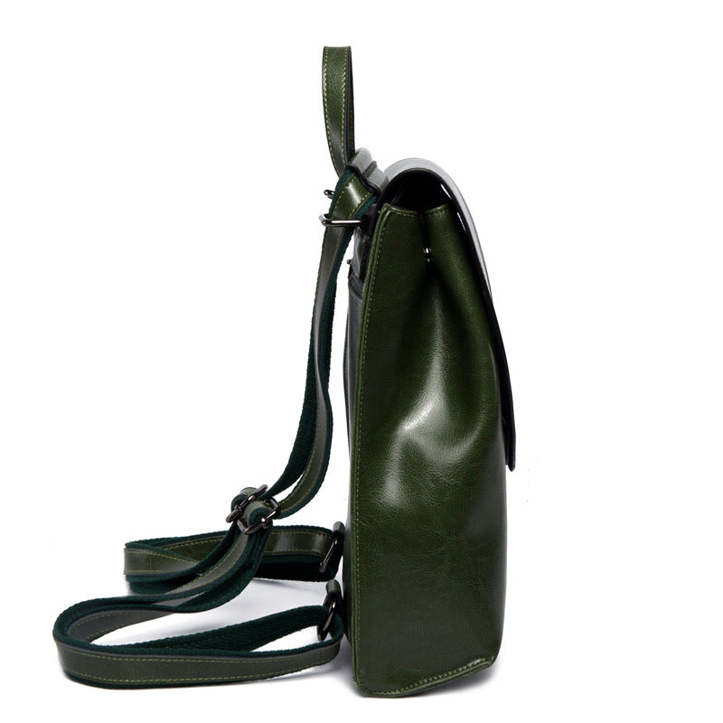 Convertible Leather Backpack Shoulder Bag