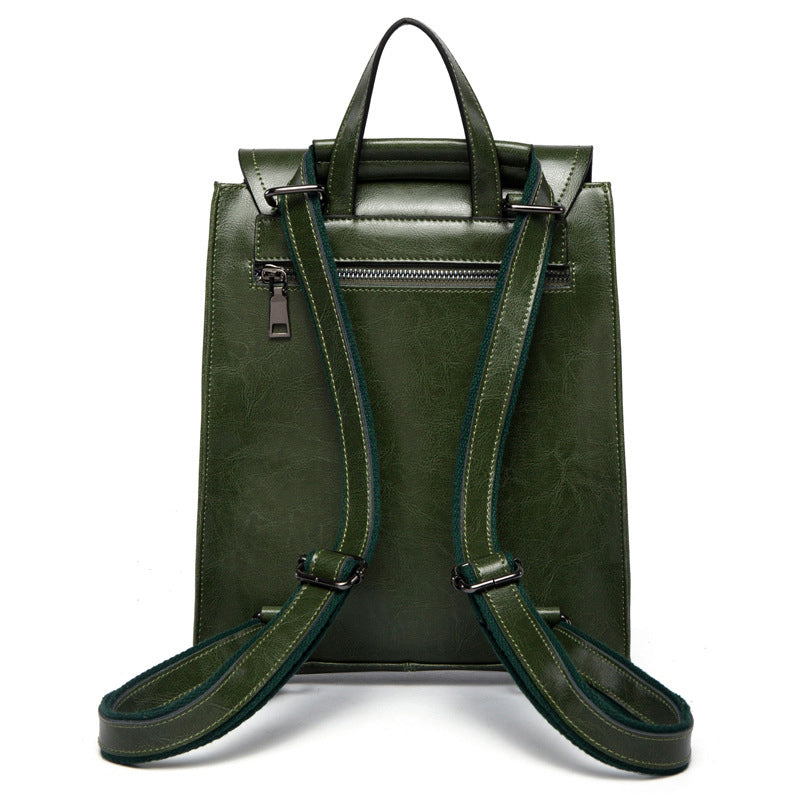 Convertible Leather Backpack Shoulder Bag