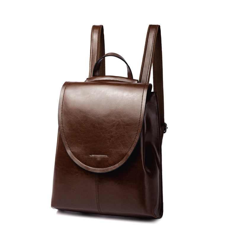 Convertible Leather Backpack Shoulder Bag