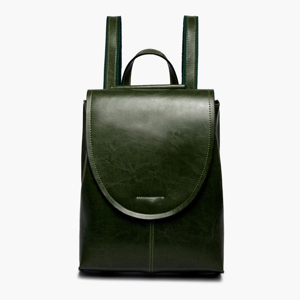 Convertible Leather Backpack Shoulder Bag
